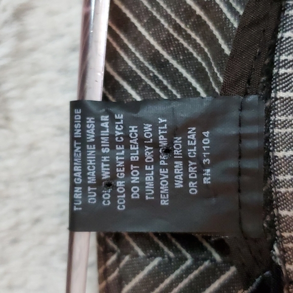 NEW DIRECTIONS Womens Brown/White 4-Pocket Lightweight Pants-Brass Trim-EUC-Sz 6 - Picture 9 of 16